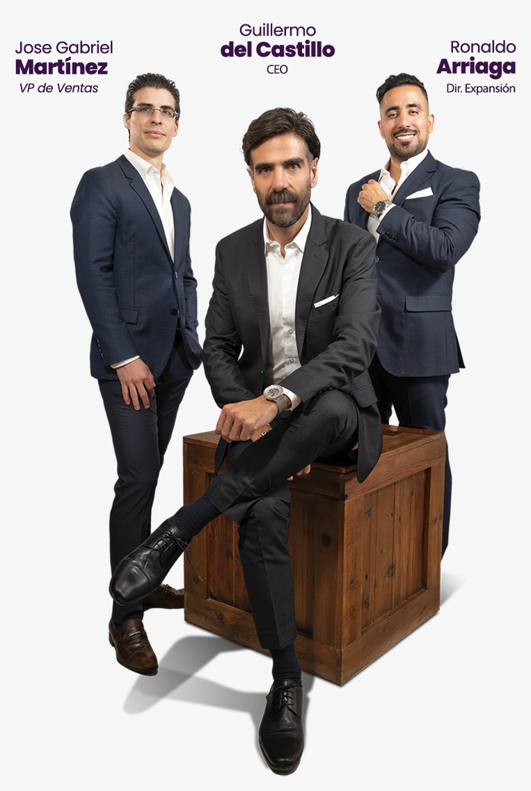 Equipo directivo FireClub - José Gabriel Martínez, Guillermo del Castillo, Ronaldo Arriaga